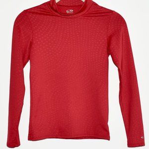 C9 by Champion Red Mock Neck Long Sleeve Shirt with Starburst Design - Large